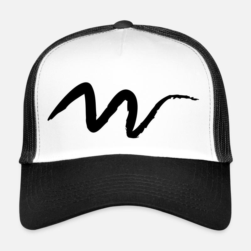 Cool curves brushstroke graffiti line Trucker Cap