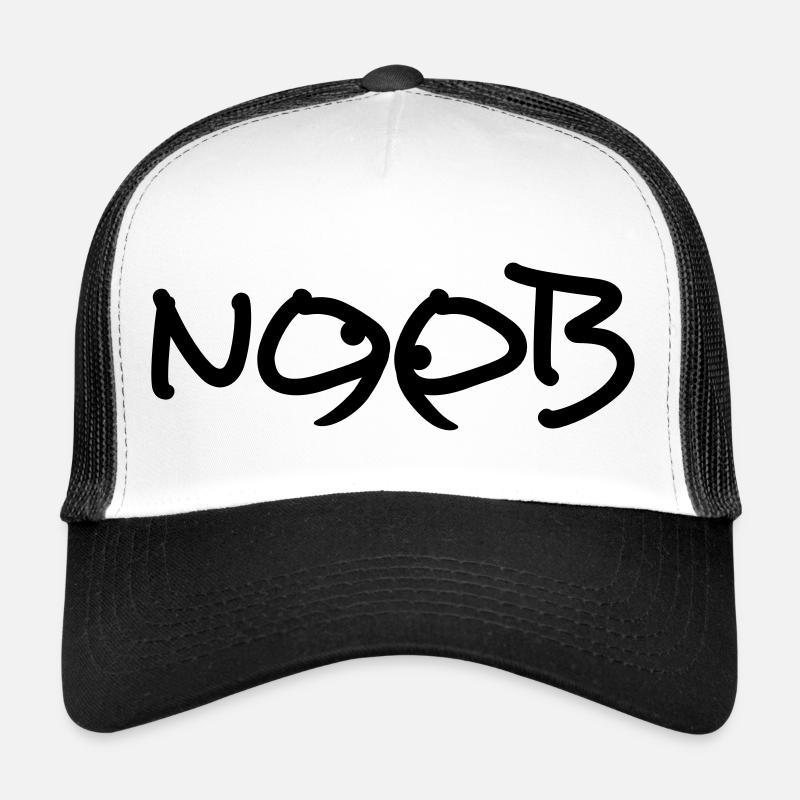 Noob comic eyes cartoon funny Trucker Cap