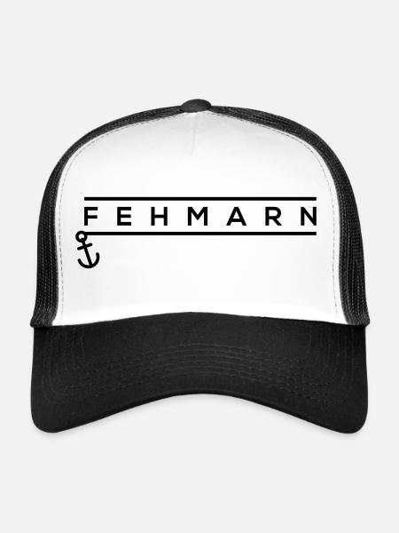 FEHMARN - Trucker Cap - Weiß/Schwarz