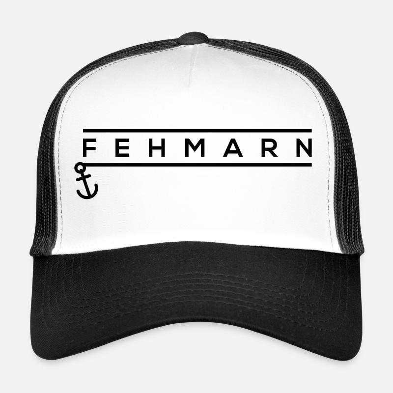FEHMARN - Trucker Cap - Weiß/Schwarz