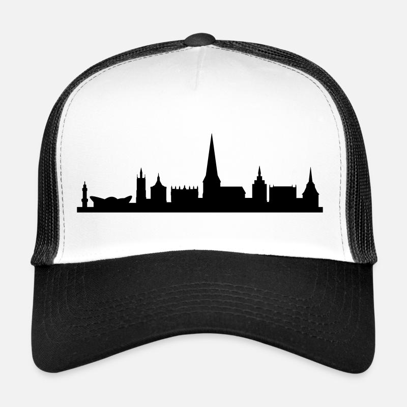 Skyline Rostock - Trucker Cap - Weiß/Schwarz