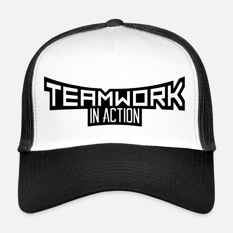 équipe travail d'équipe cool design en action logo travail d'équipe Casquette trucker 