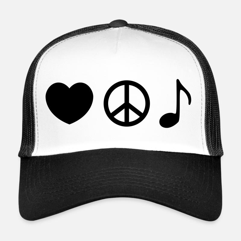 music - Trucker Cap - white/black