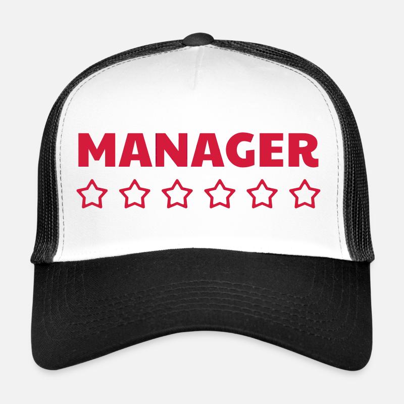Manager / Chef / Arbeit / Job - Trucker Cap - Weiß/Schwarz