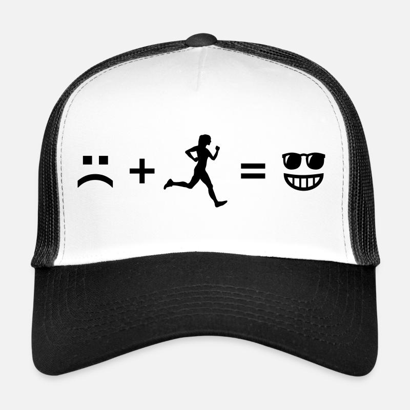 La course rend heureux, formule de la chance du coureur Casquette trucker 