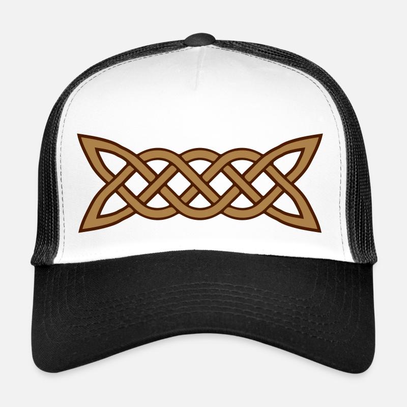 keltischer knoten muster - Trucker Cap - Weiß/Schwarz