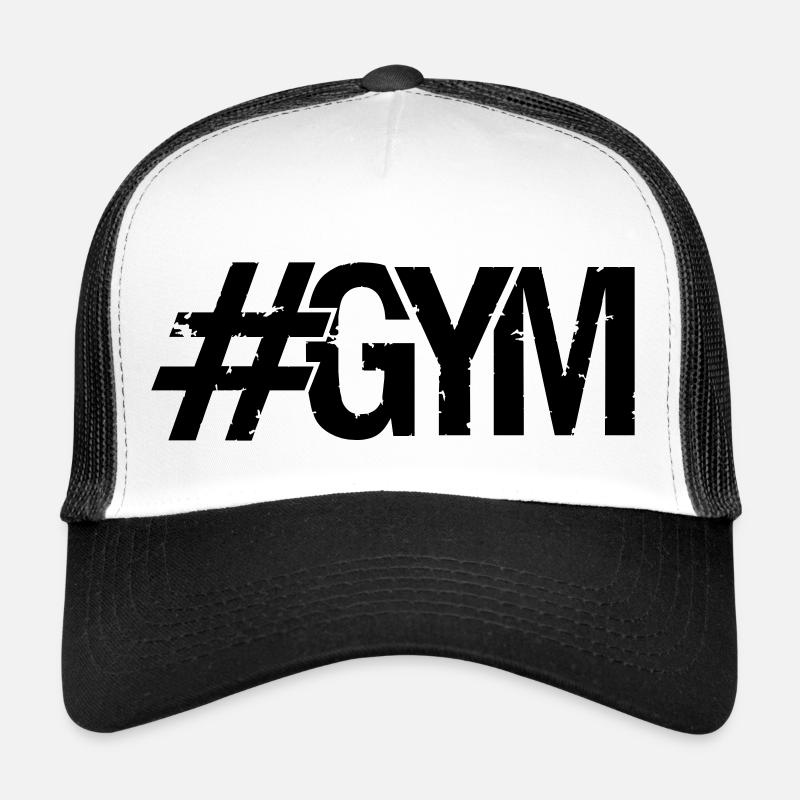 hashtag cool design gym text logo gewicht heben ha Trucker Cap