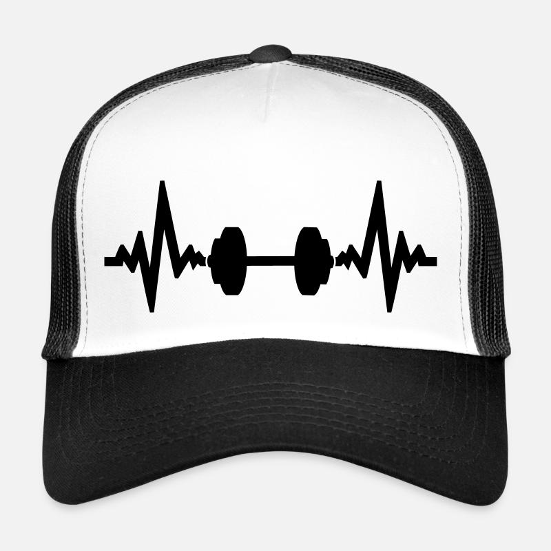 pulse frequency hantel cool design heart beat trai Trucker Cap