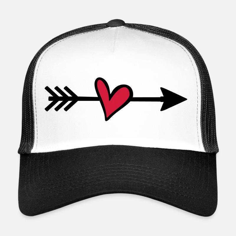 Flèche de Cupidon - Casquette trucker  - blanc/noir