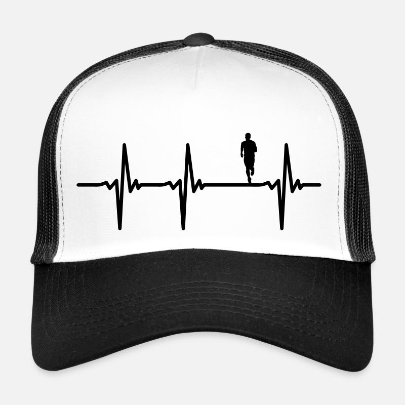 Marathon heartbeat runner Trucker Cap
