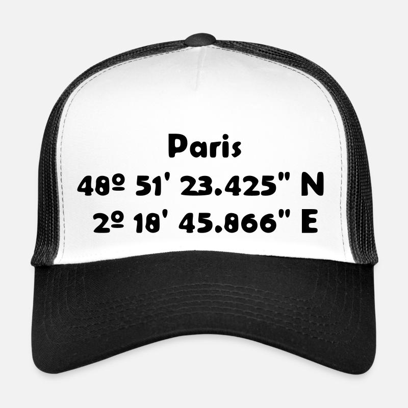 Paris (Paris) - Casquette trucker  - blanc/noir