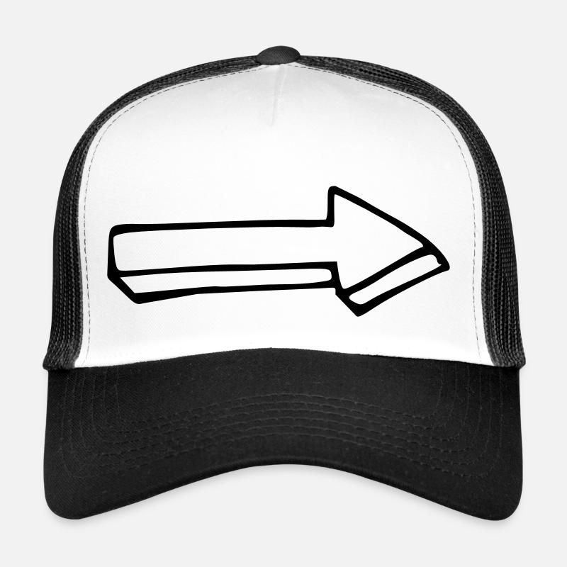 Pfeil Pfeile Symbol gezeichnet selbst Vektor - Trucker Cap - Weiß/Schwarz