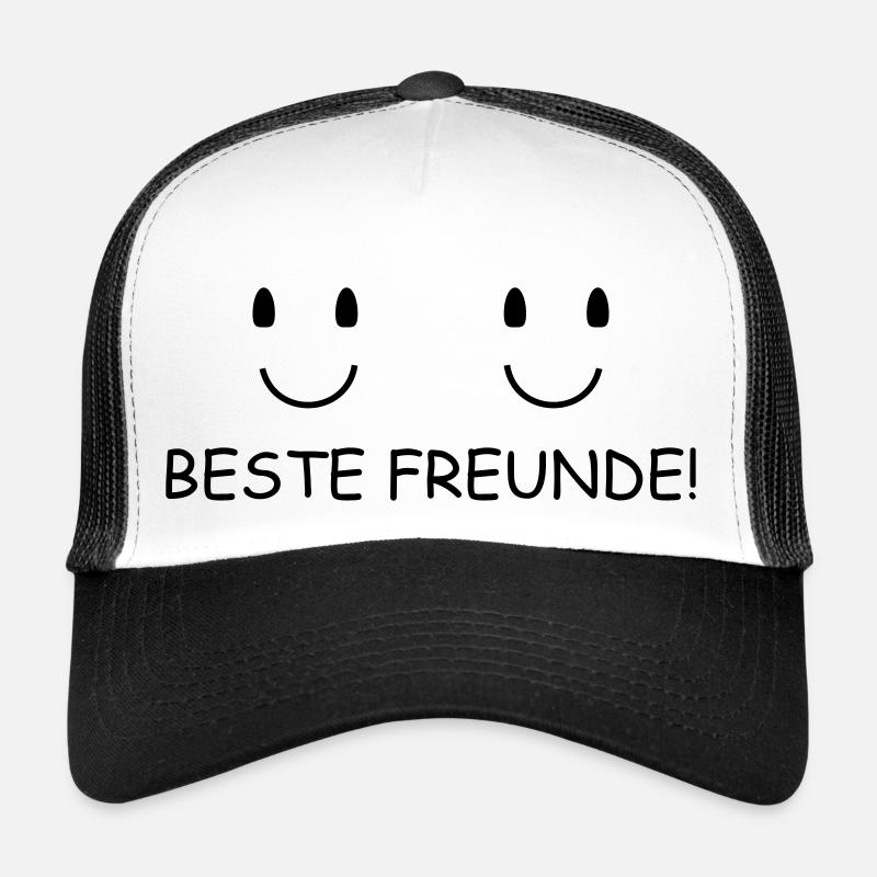 Beste Freunde - Trucker Cap - Weiß/Schwarz