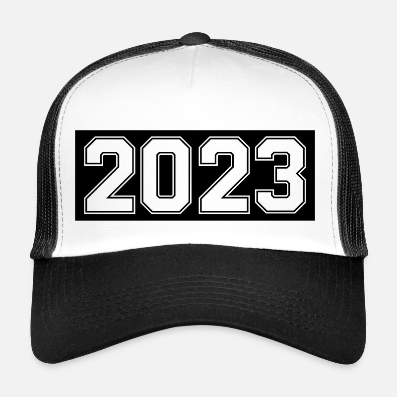 2023 - Casquette trucker  - blanc/noir