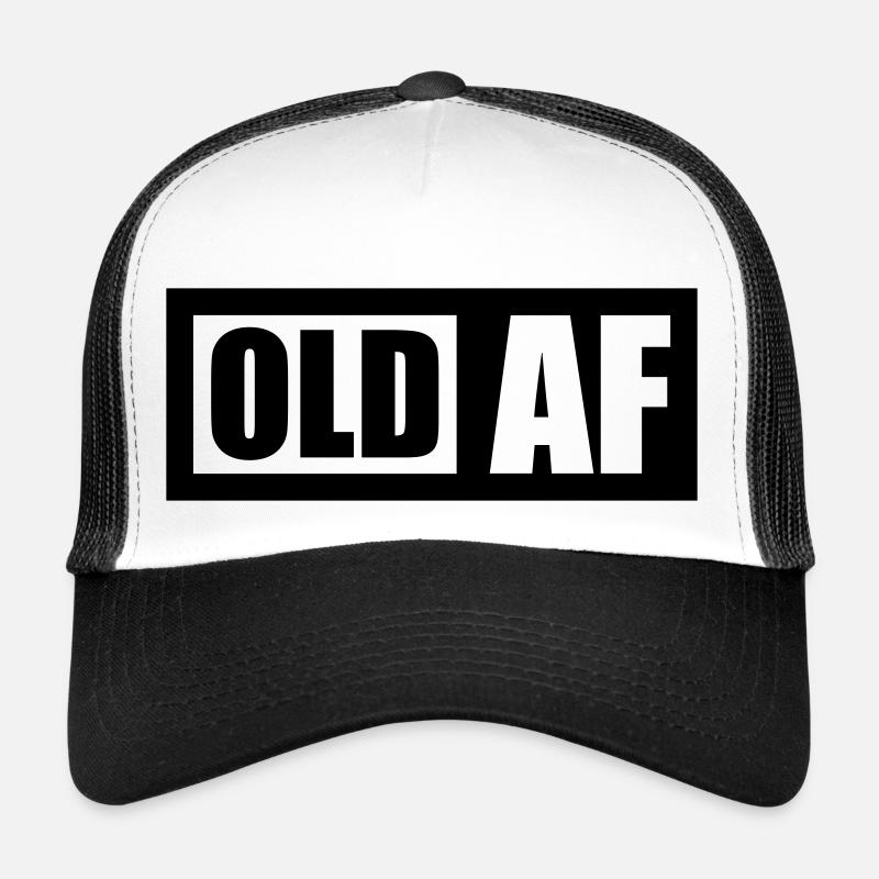 old AF Text Logo Trucker Cap