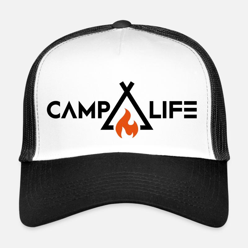 Campen mit Lagerfeuer Trucker Cap