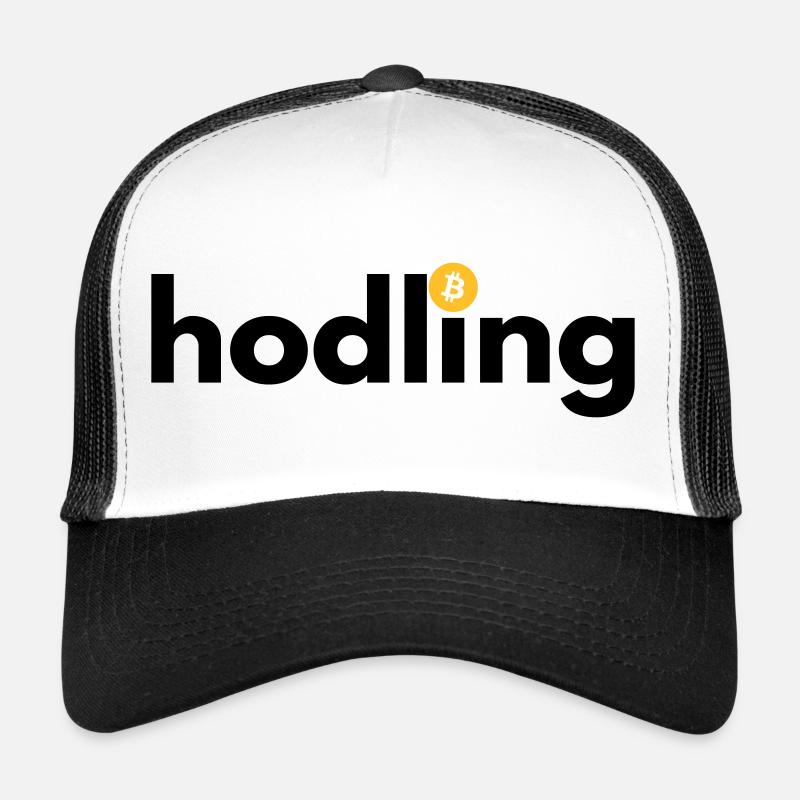 Hodling - Casquette trucker  - blanc/noir
