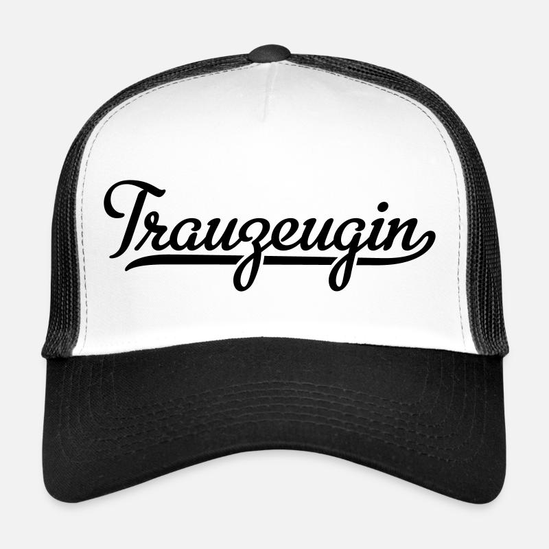 Trauzeugin - Trucker Cap - Weiß/Schwarz