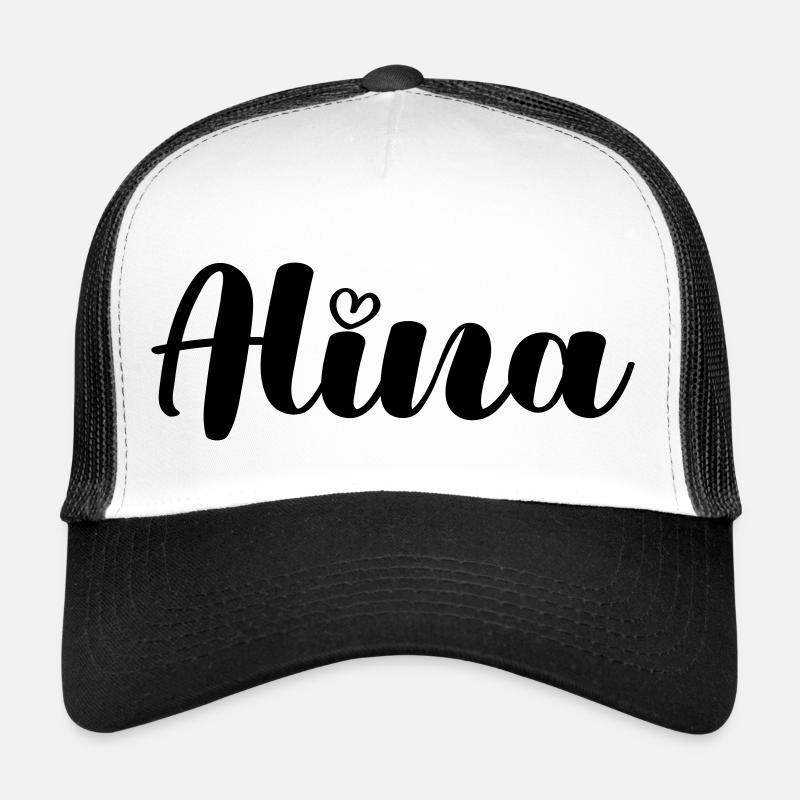 alina - Trucker Cap - Weiß/Schwarz