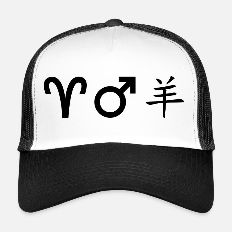 Aries Mars Sheep - Trucker Cap - white/black