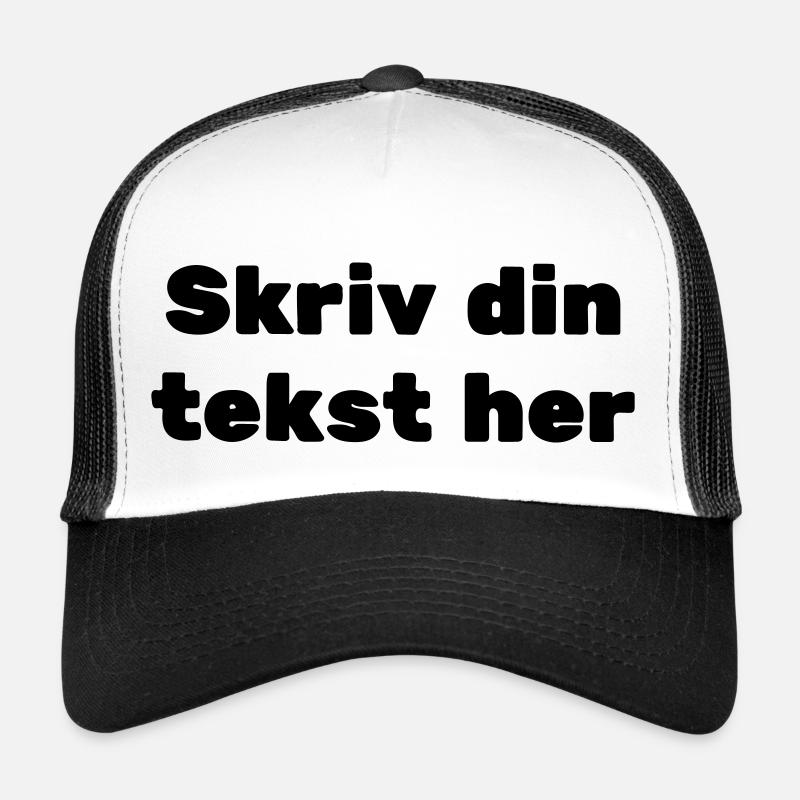 Schreiben Sie hier Ihren Text - Trucker Cap - Weiß/Schwarz