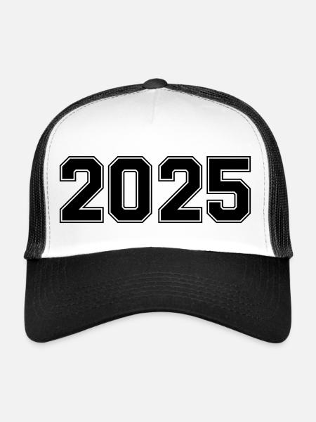 2025 - Casquette trucker  - blanc/noir - Devant