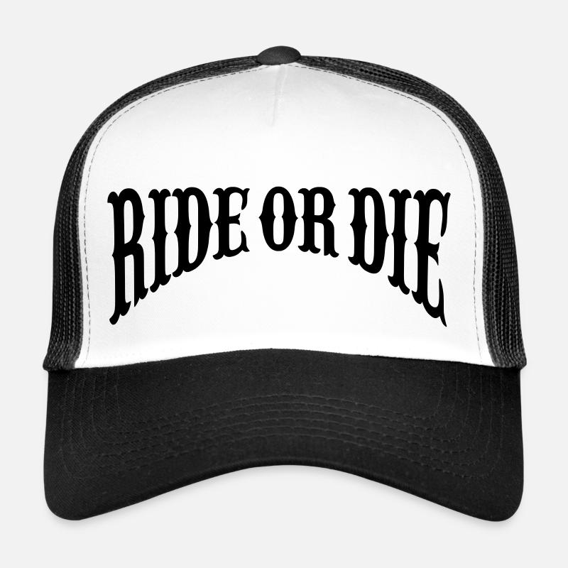 Ride or Die - Bow - Trucker Cap - Weiß/Schwarz