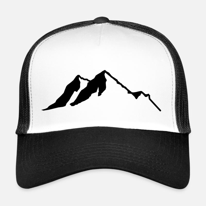 Berge - Trucker Cap - Weiß/Schwarz