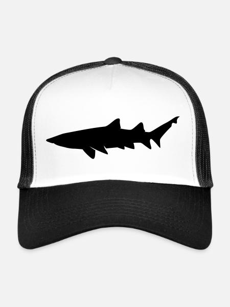 Shark - Casquette trucker  - blanc/noir - Devant
