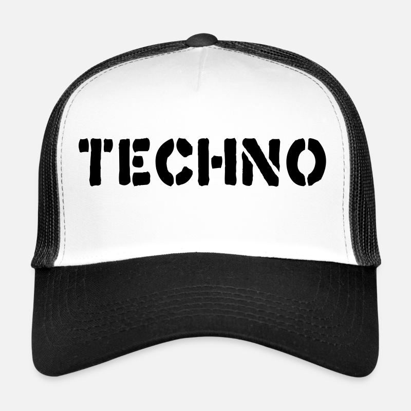 Techno__V001 - Trucker Cap - white/black
