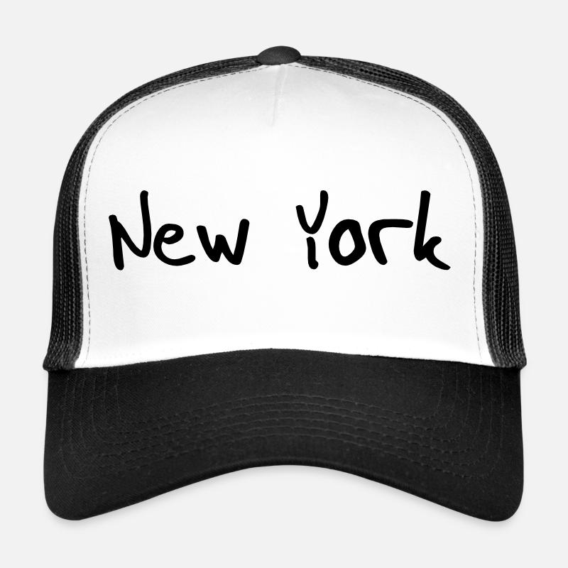 New York - Casquette trucker - blanc/noir