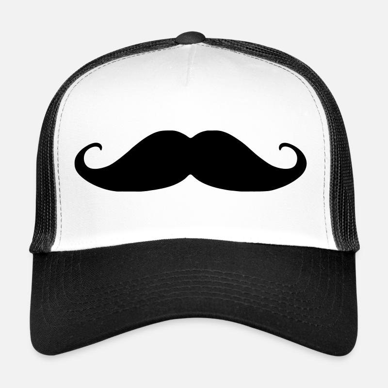 Moustache - Trucker Cap - Weiß/Schwarz