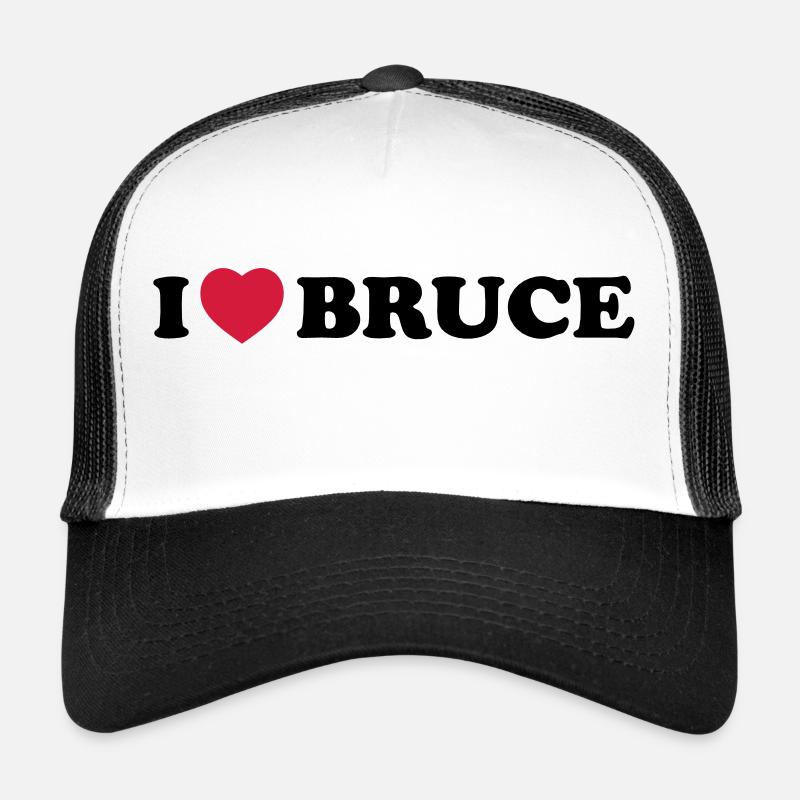 I love bruce - Casquette trucker  - blanc/noir