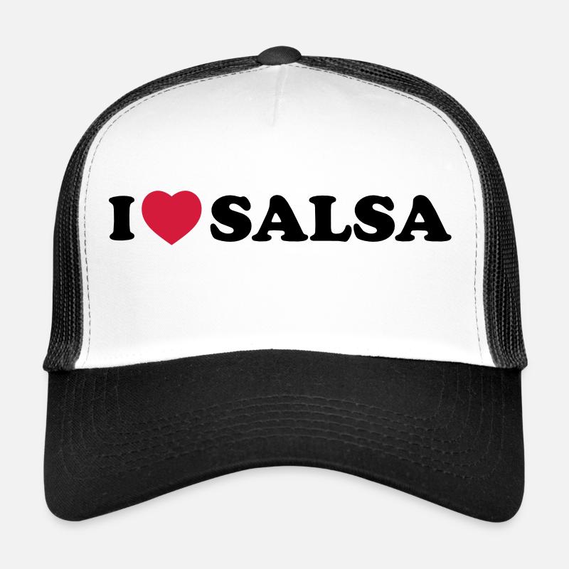 I love salsa - Trucker Cap - Weiß/Schwarz