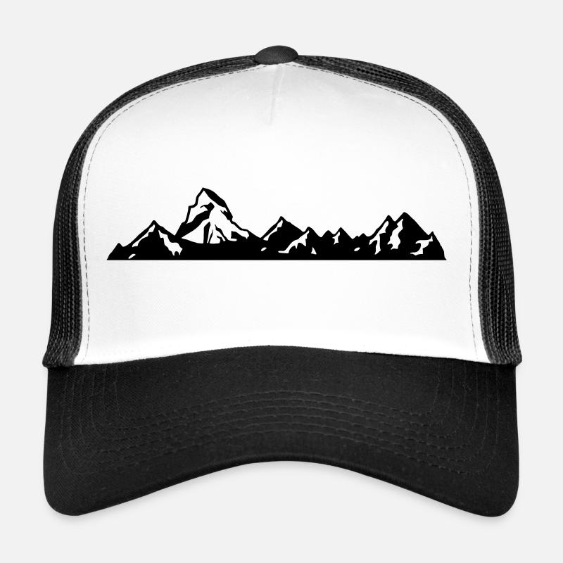 schweiz - matterhorn - zermatt - schweizer berge - Trucker Cap - Weiß/Schwarz