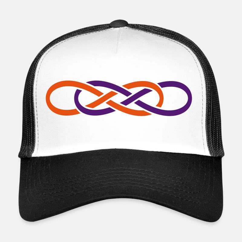 Symbol doppelte Unendlichkeit - Trucker Cap - Weiß/Schwarz