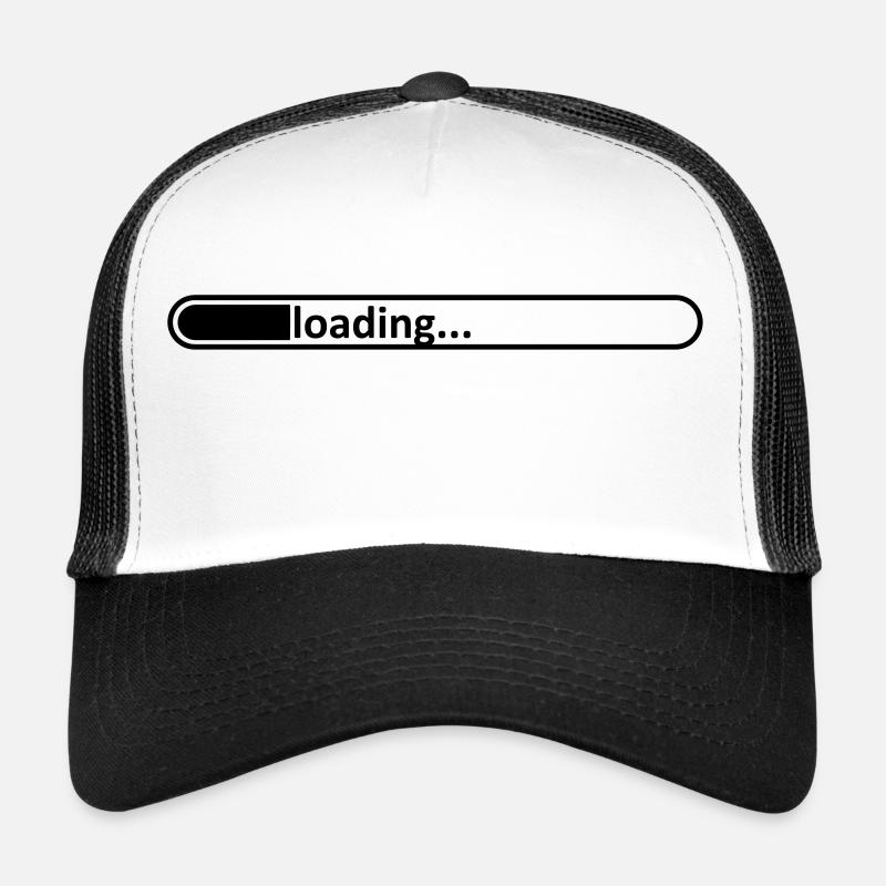 Ladebalken //loading//laden //lädt // Dauer //Zeit - Trucker Cap - Weiß/Schwarz