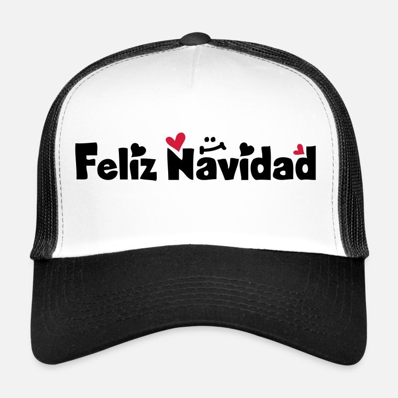 Feliz Navidad Frohe Weihnachten - Trucker Cap - Weiß/Schwarz