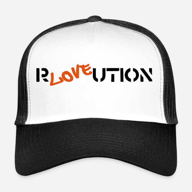 rloveution - Trucker Cap - Weiß/Schwarz