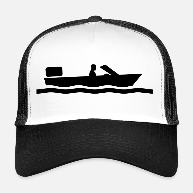 Motorboat Kaptiän - Trucker Cap - white/black