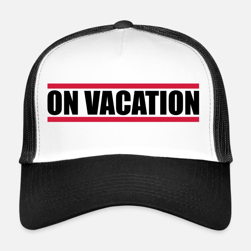 on vacation mode red bars holiday holiday fun Trucker Cap