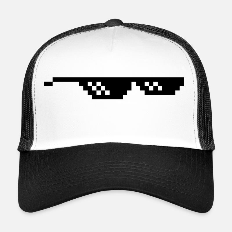 lunette pixel internet meme fun Casquette trucker 