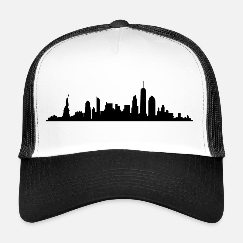 Skyline New York - Trucker Cap - Weiß/Schwarz