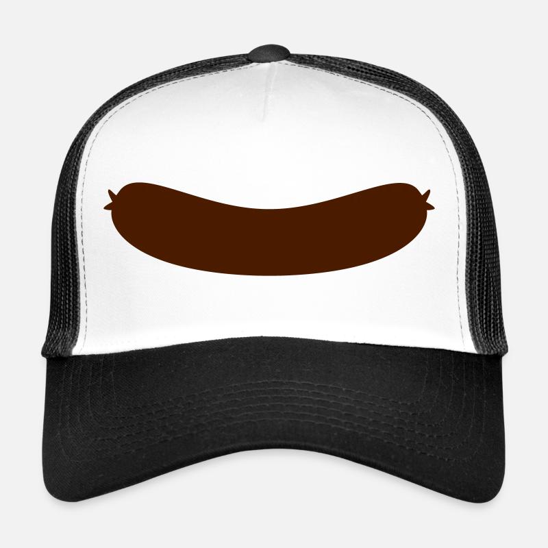 Saucisse - Casquette trucker  - blanc/noir