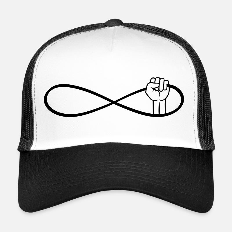 rebellion unendlich aufstand protest faust hand ha - Trucker Cap - Weiß/Schwarz