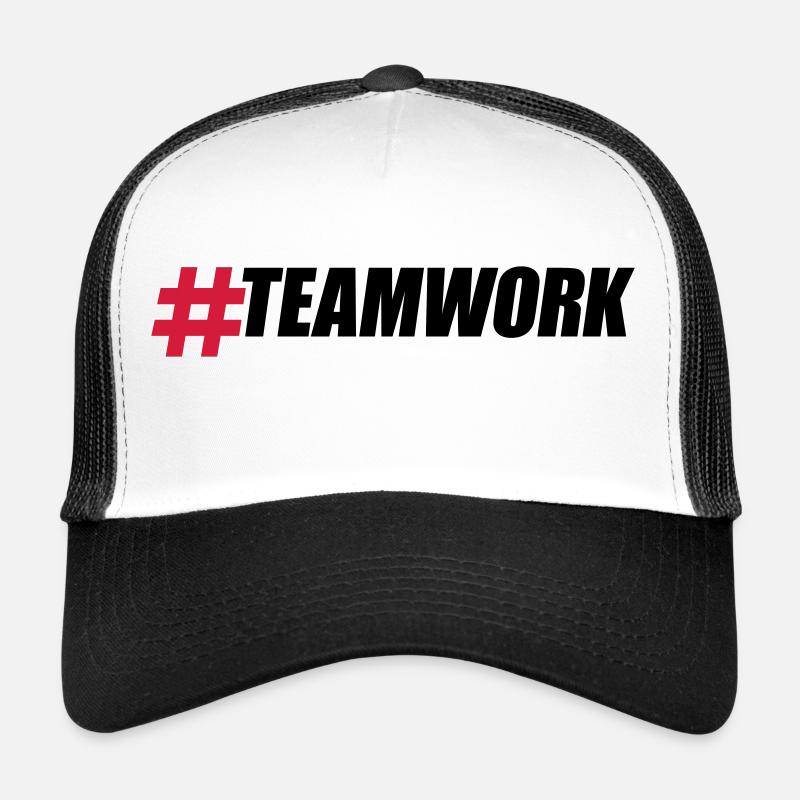 Hashtag Teamwork Logo Design Crew Amis Groupe B Casquette trucker 
