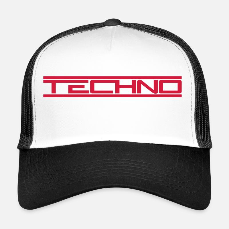 Rote Balken Techno Trucker Cap