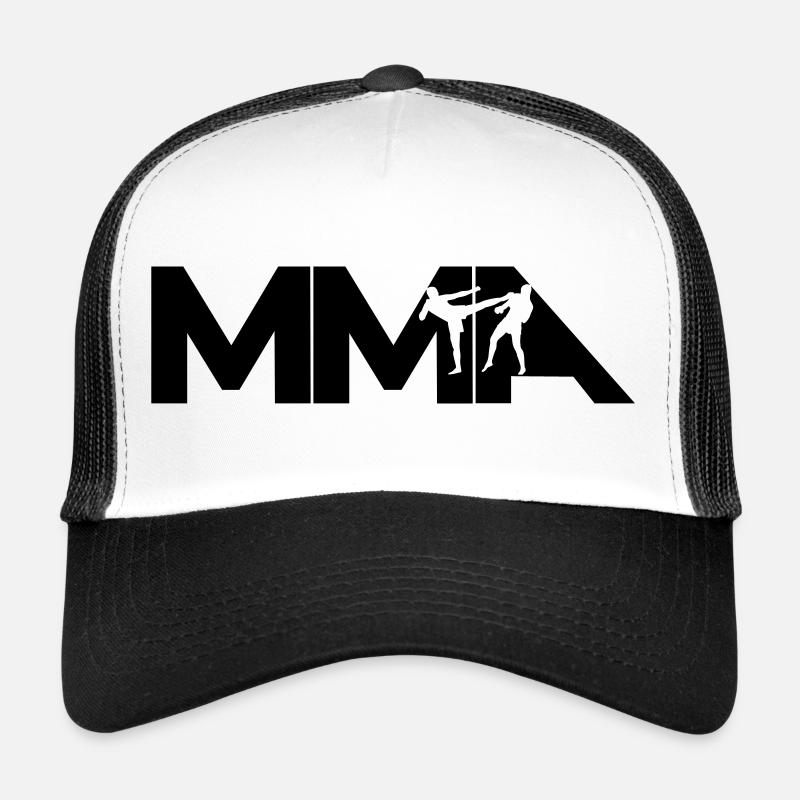 MMA - Casquette trucker  - blanc/noir