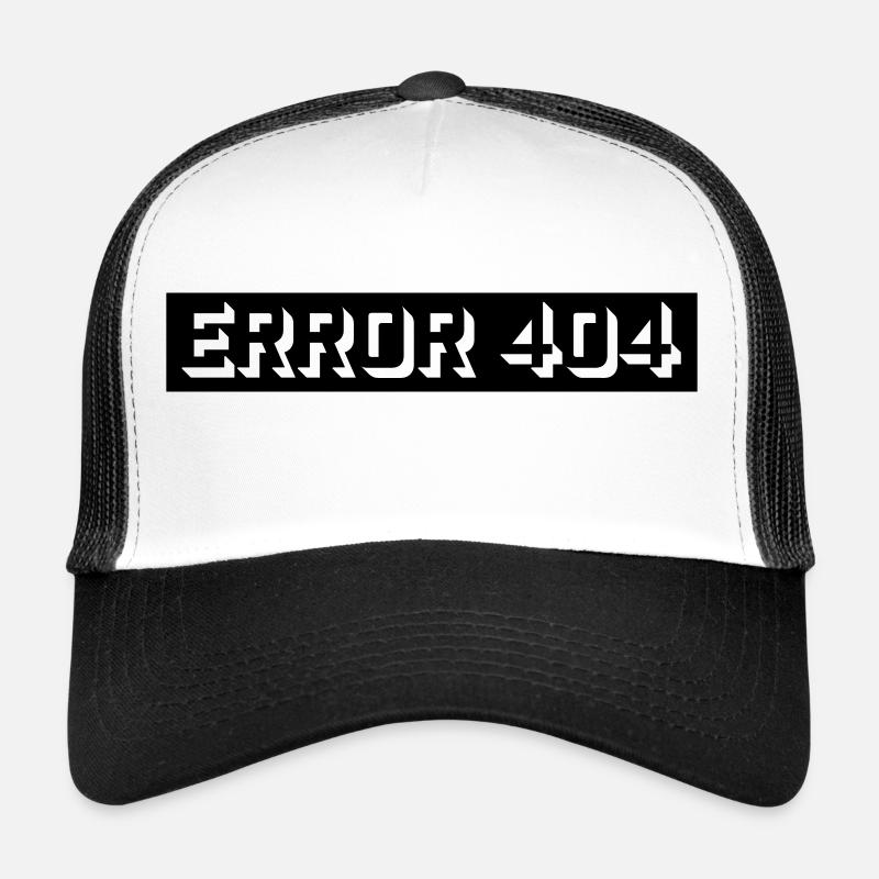 404 Error Computer Message Trucker Cap