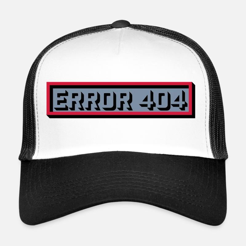 Error 404 Meldung Computer Trucker Cap